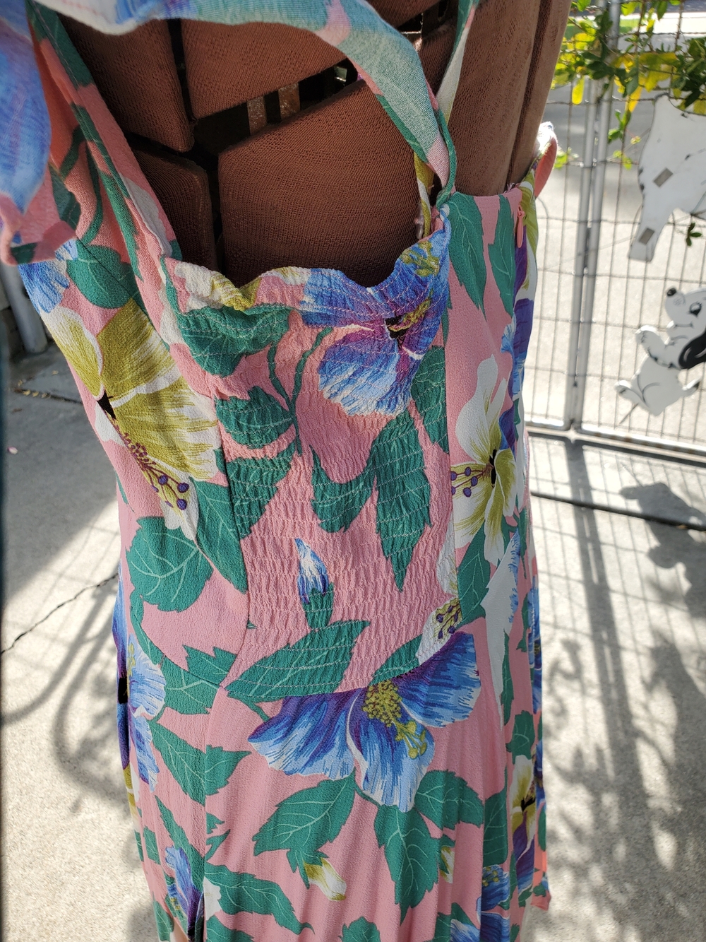 Trashy Diva Pink Floral Cold-Shoulder Ruffle Midi Dress - Picture 4 of 8